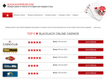 Tablet Screenshot of blackjackspielen.com